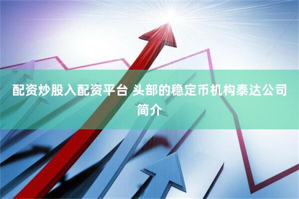配资炒股入配资平台 头部的稳定币机构泰达公司简介