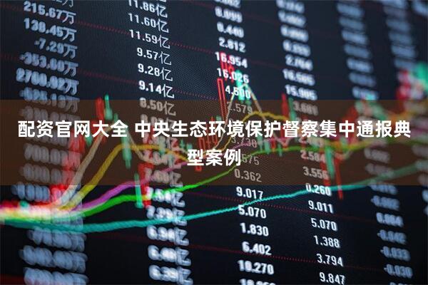配资官网大全 中央生态环境保护督察集中通报典型案例